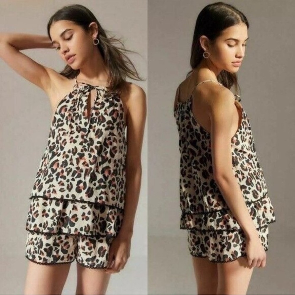 Urban Outfitters Leopard Print Romper NWOT